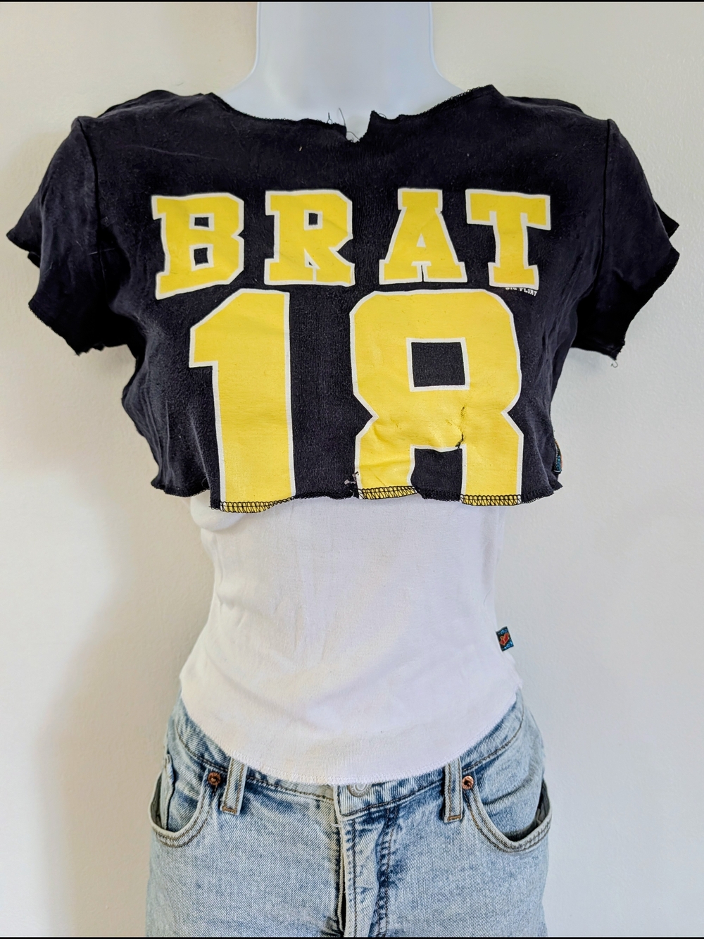 BRAT Vintage Y2k  Cropped Women's Jersey Tee